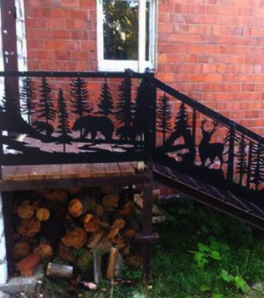 Фигурные перилла из металла